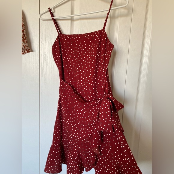 Caesura Mini Dress by Princess Polly US 4 in Wine - Picture 2 of 3